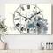 Designart Gray Watercolor Flower II Traditional 3 Panel Wall Clock